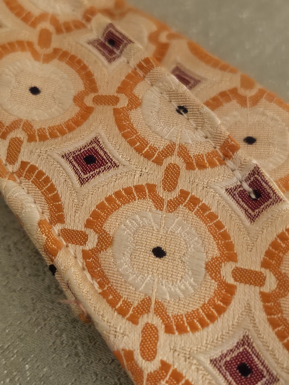 J. Crew Orange and Purple Geometric Fabric Belt - Picture 14 of 15